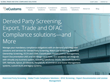 Tablet Screenshot of ecustoms.com